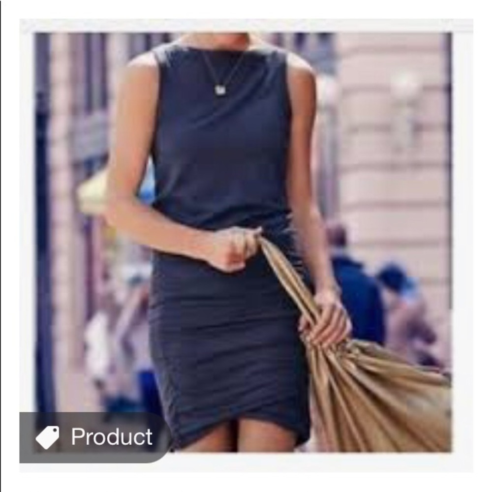Athleta Tulip Ruched Cotton Midi Dress